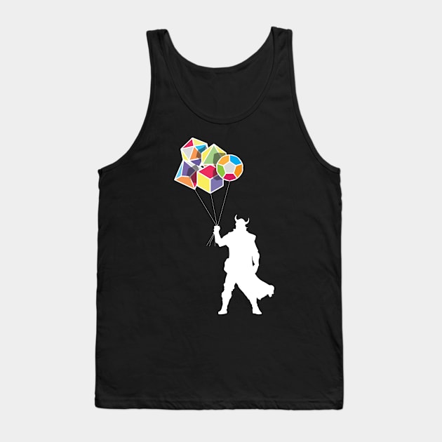 Dice Balloon Tabletop RPG - Role Playing Game - Warrior Adventurer Tank Top by MeepleDesign